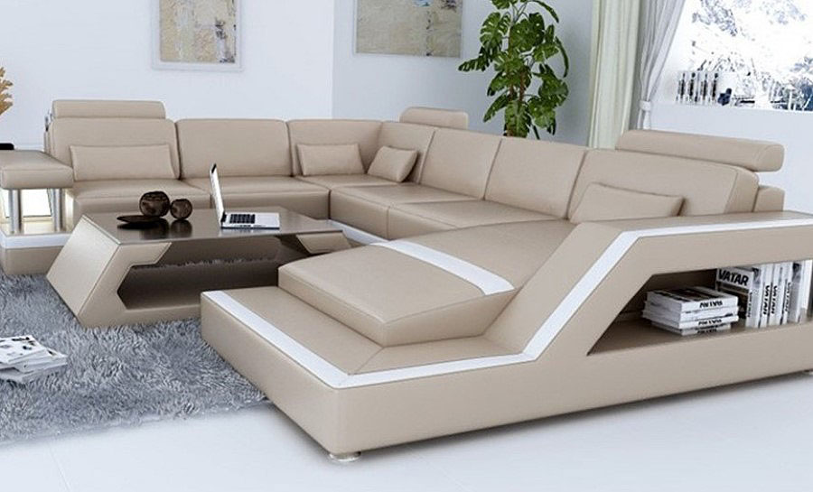 Selvatore -U- Leather Lounge Set